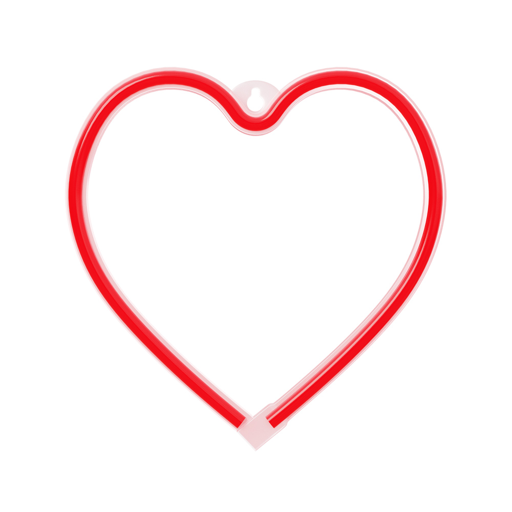 Neon LED Light HEART raudonas Bat + USB FLNE07 Forever Light