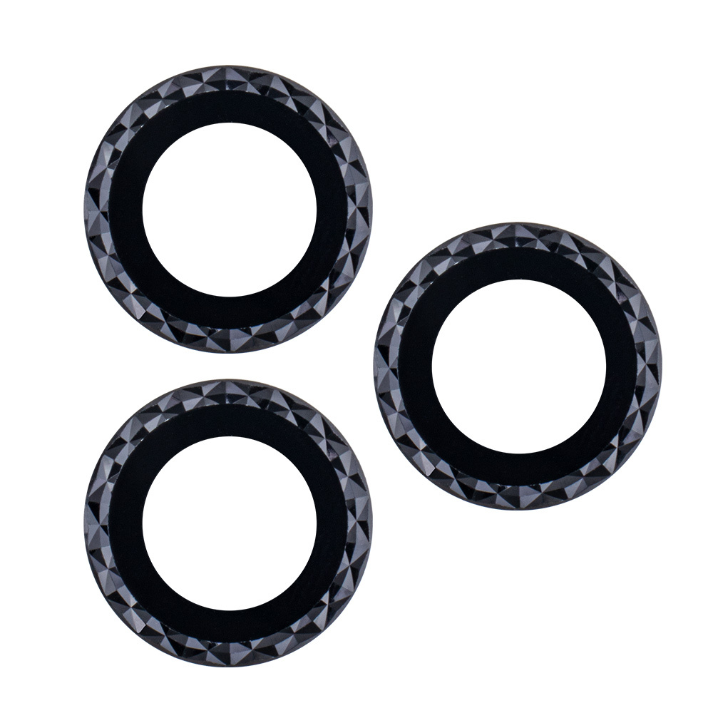 "iPhone 13 Pro" 6,1" juodų rombo formos akinių su lęšiais rinkinys (3 vnt.)