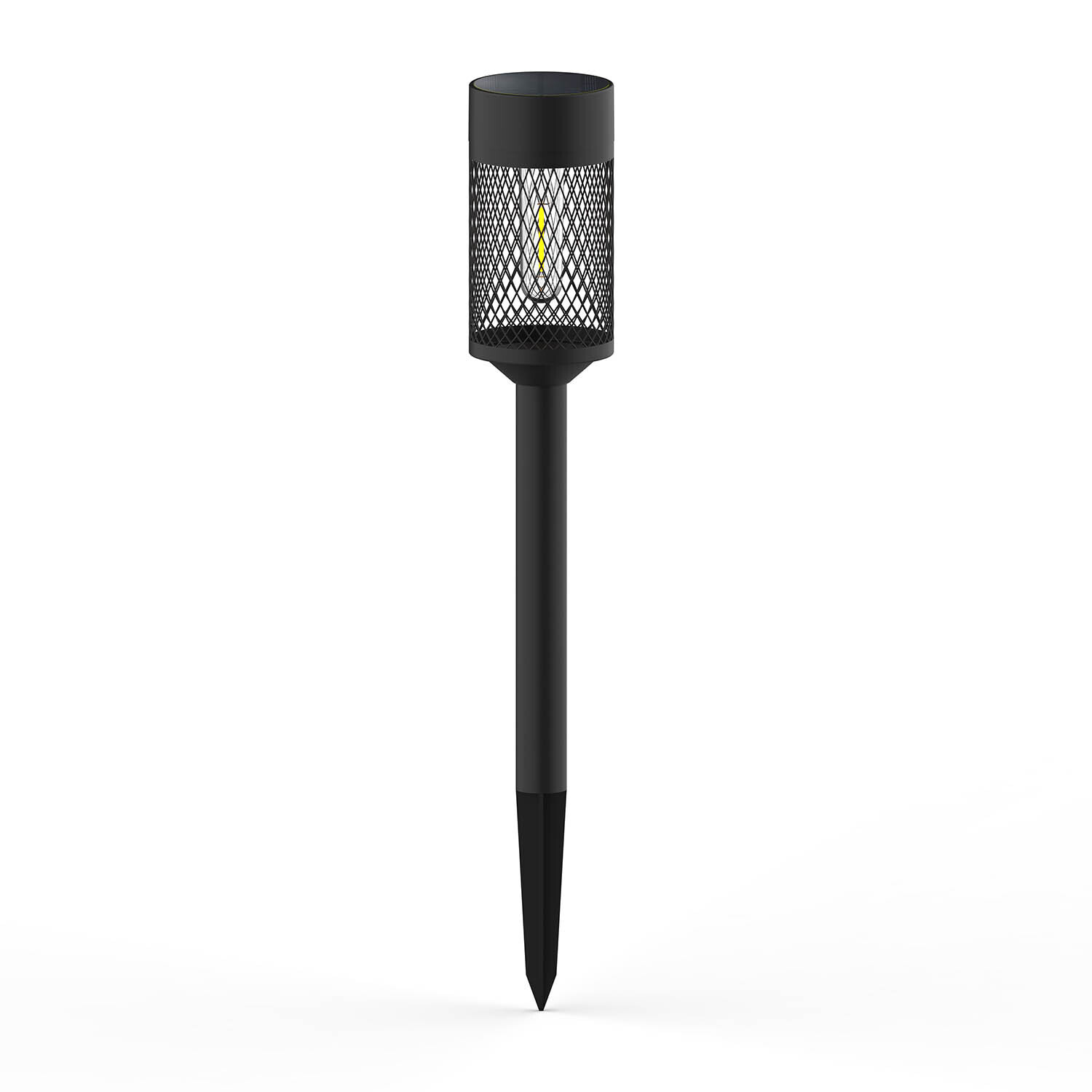 Forever Light Solar LED Lempa Steel Post SUNARI FLS-15 juodas