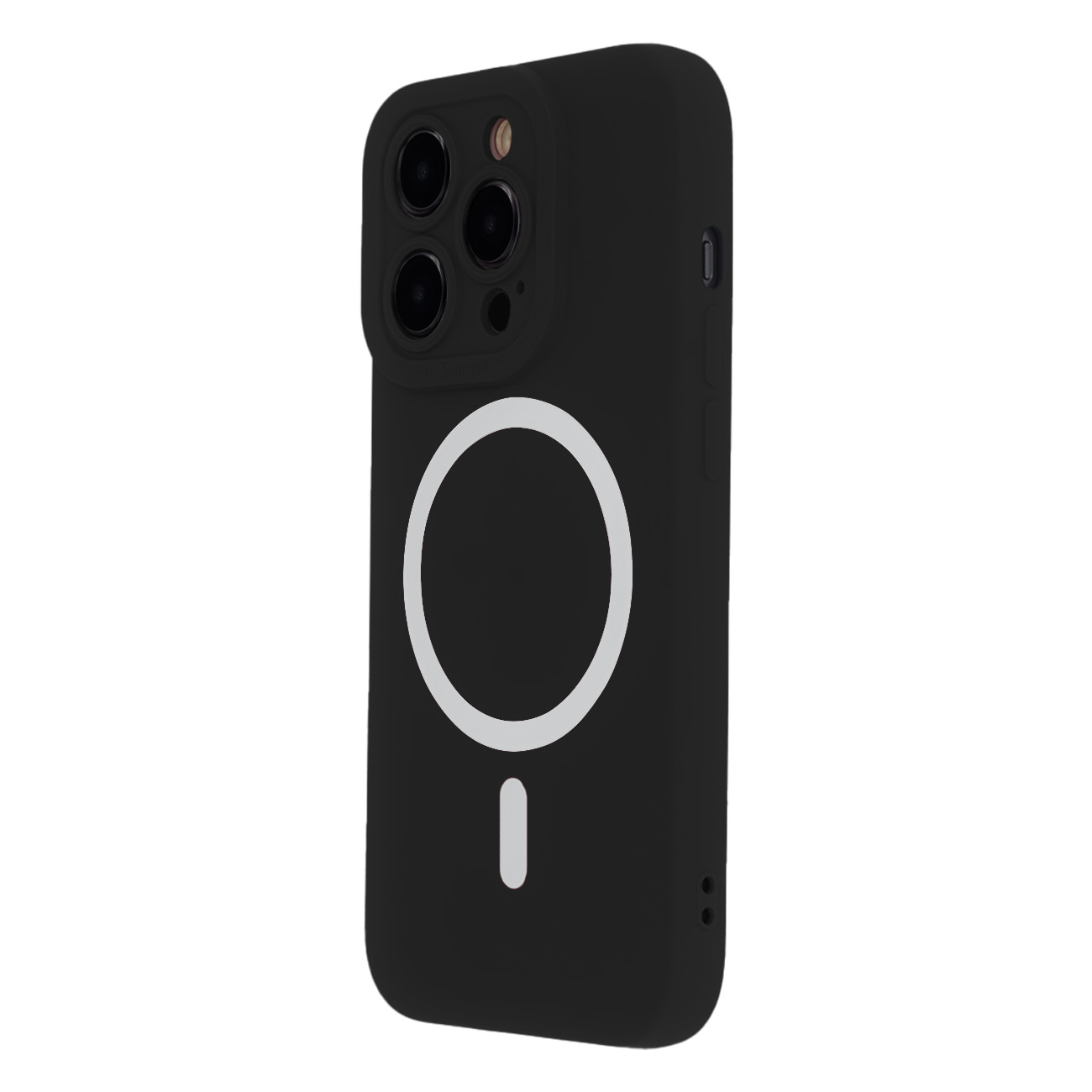 Silikono minkštas Mag Samsung S24 FE dangtelis juodas