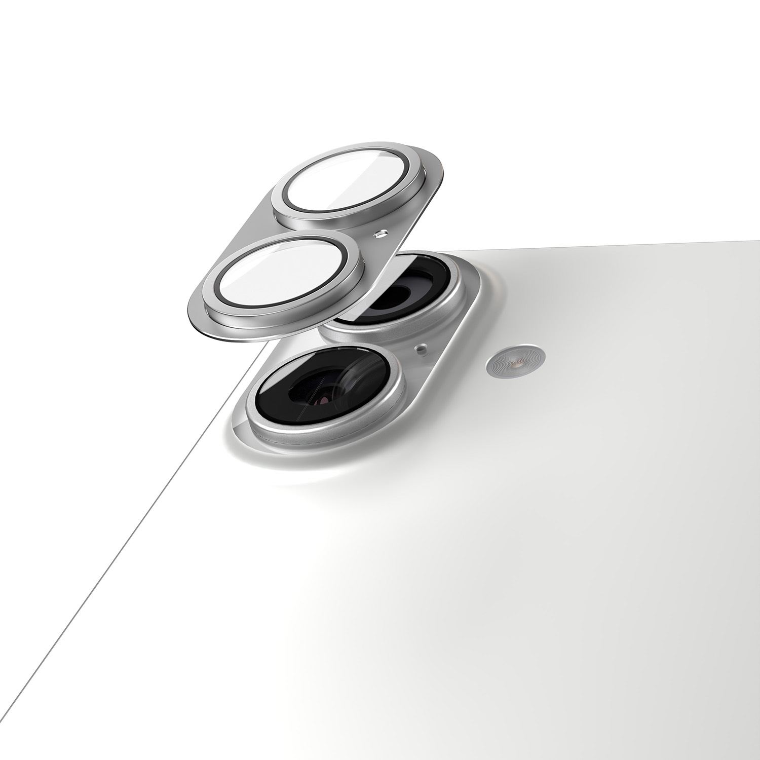 Etteri full camera lens guard for iPhone 17 sidabrinis