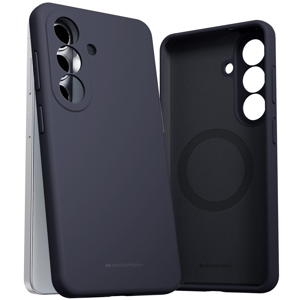 Dėklas Mercury Pure Magsafe Silicon Case Samsung S942 S26 tamsiai mėlynas