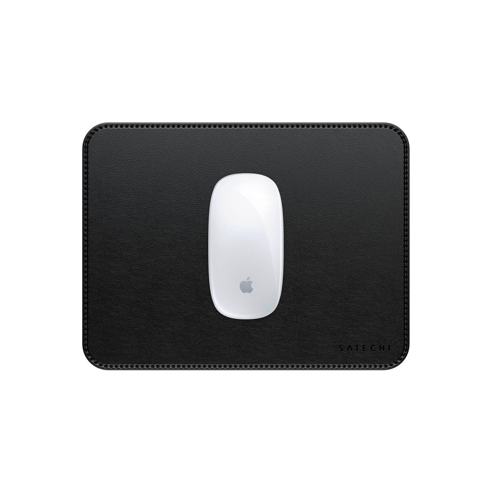 SATECHI vegan leather pelės kilimėlis ST-LMPK juodas