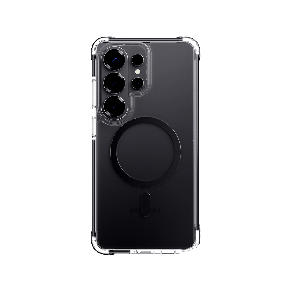 Rock Crystal Clear Magnetic Series Dėklas for Samsung Galaxy S26 Ultra skaidrus-juodas