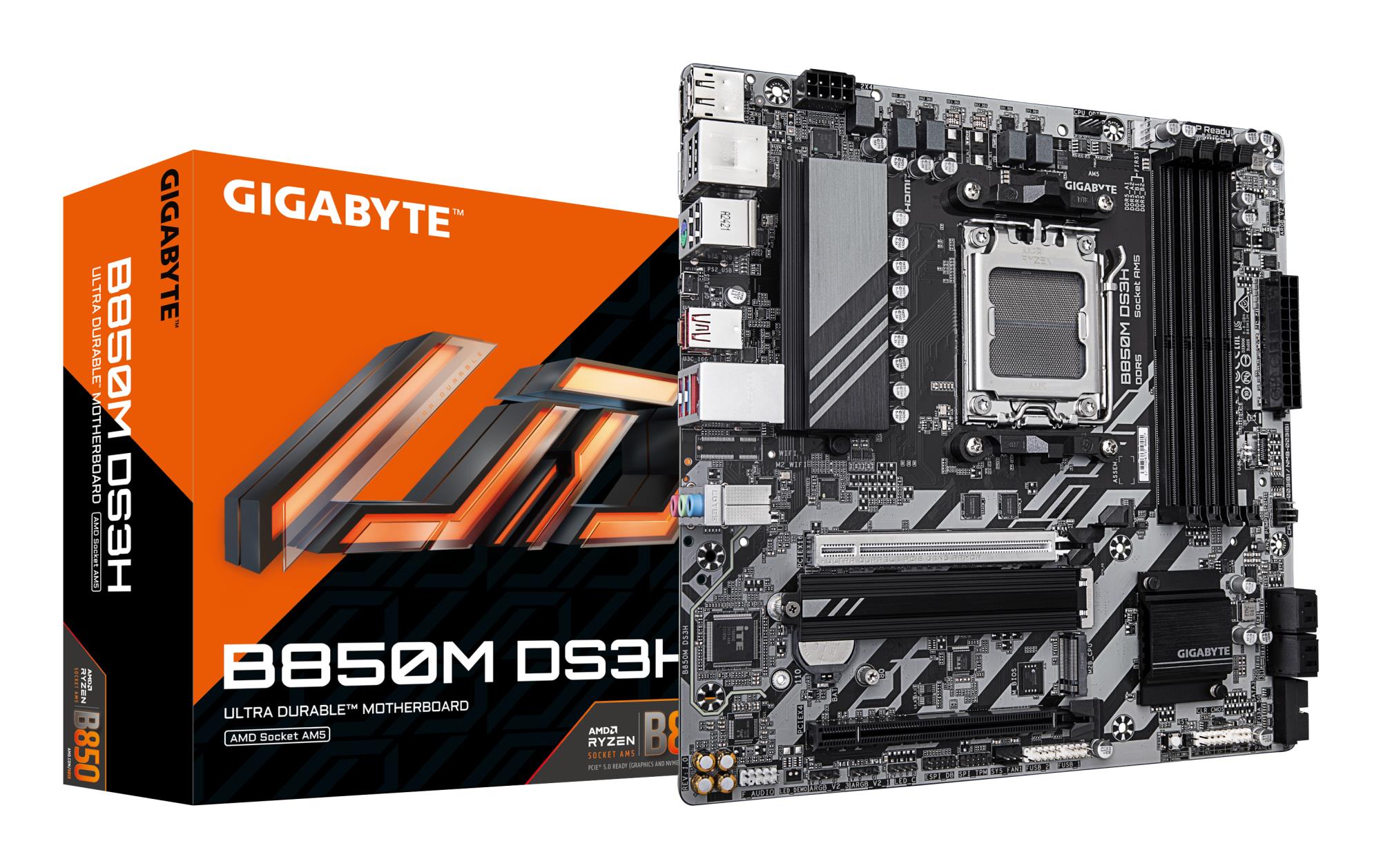 Pagrindinė plokštė GIGABYTE AMD B850 Socket AM5 Micro-ATX DDR5 4 lizdai