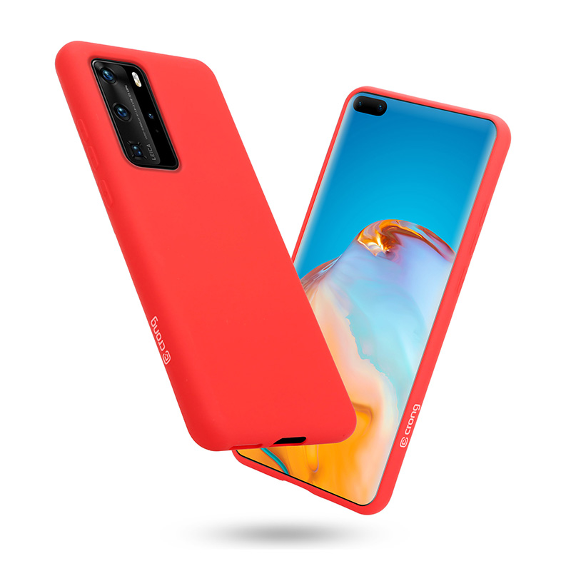 Crong Color Cover dėklas Huawei P40 Pro (raudonas)