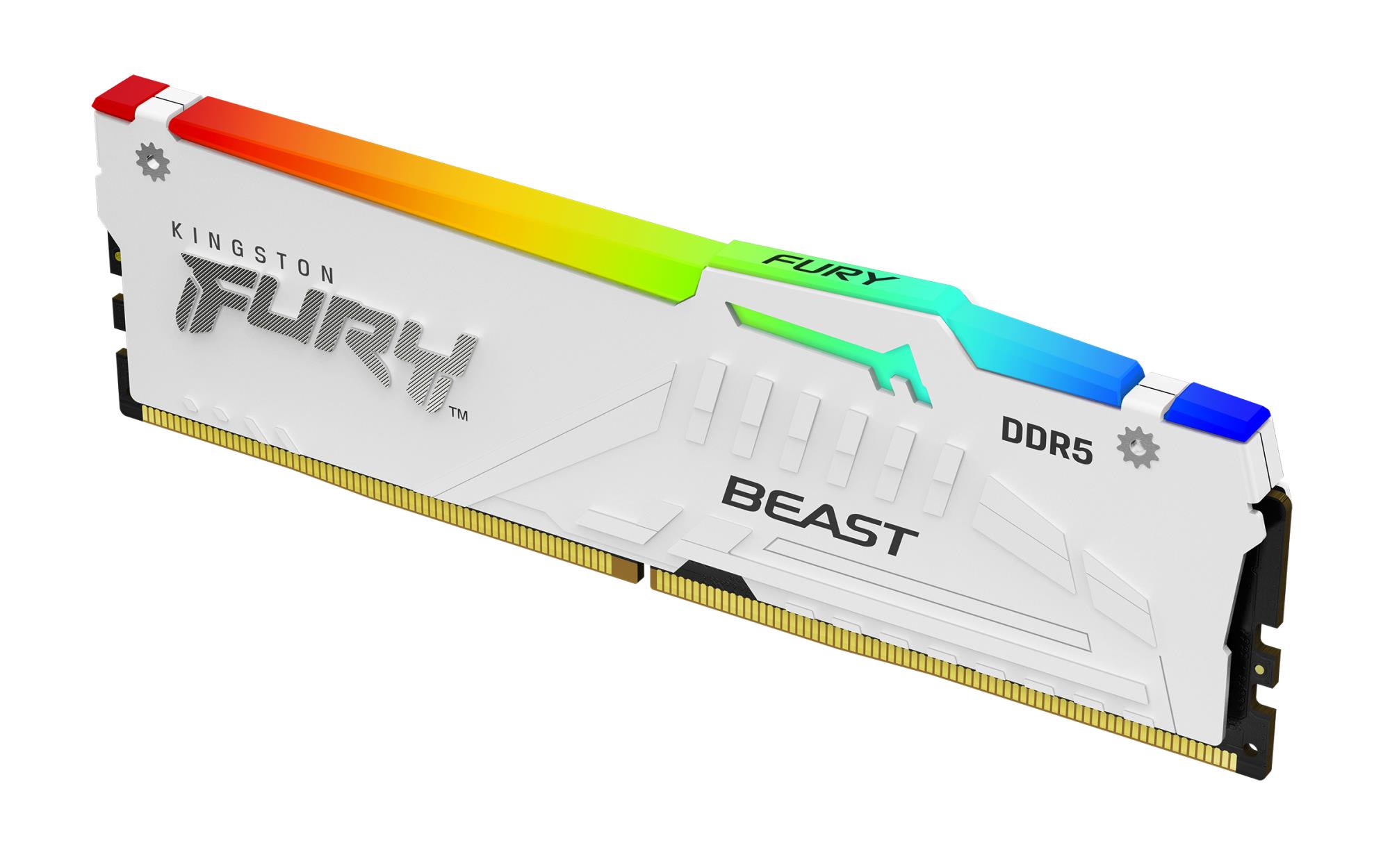 Kingston Technology FURY Beast RGB atminties modulis 32 GB 1 x 32 GB DDR5 6000 MT/s 288-pin DIMM