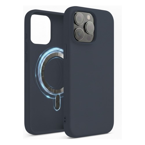 Dėklas "TM MagSafe Silicone" iPhone 14 Pro Max / Audros mėlynas /