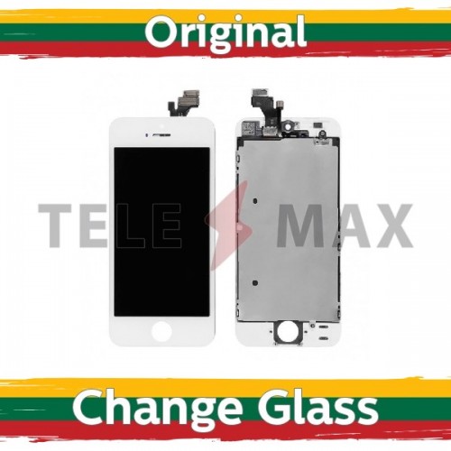 Ekranas skirtas iPhone 5G baltas (Atnaujintas: Telemax)