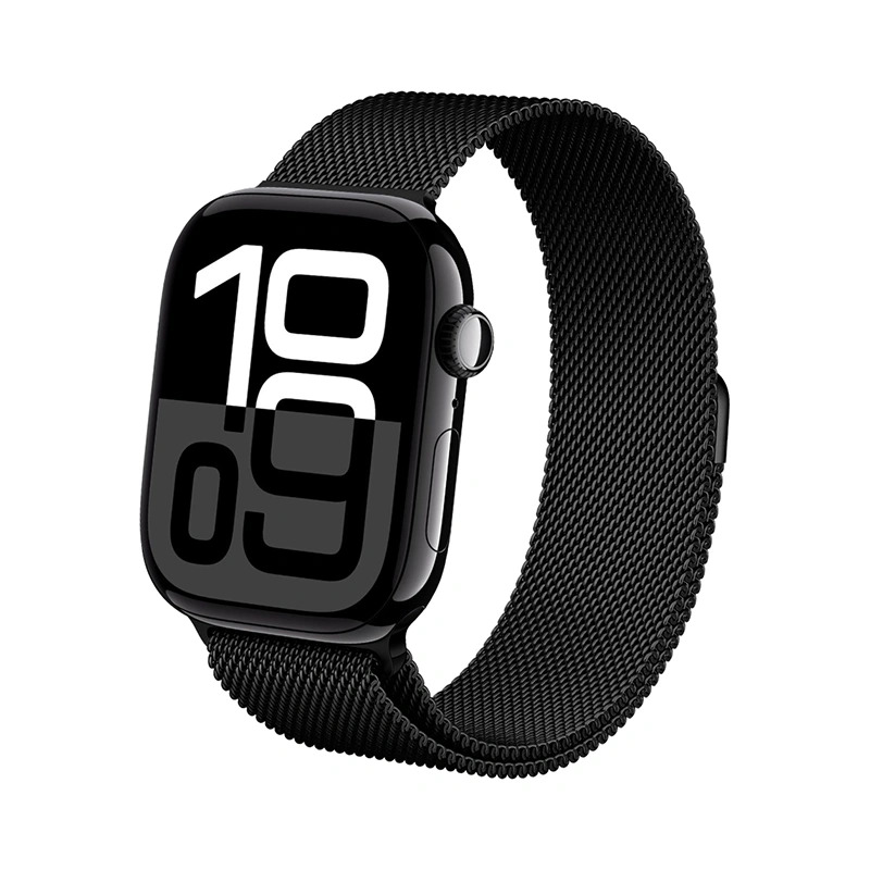 Crong Milano Steel - Stainless Steel dirželis Apple Watch 38/40/41/42 mm (juodas)