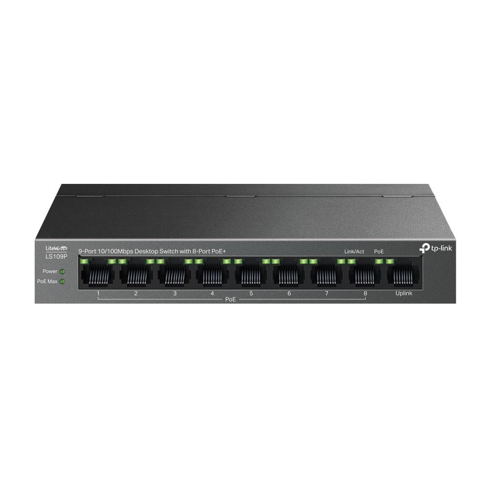 TP-Link LS109P komutatorius, 8xPoE+