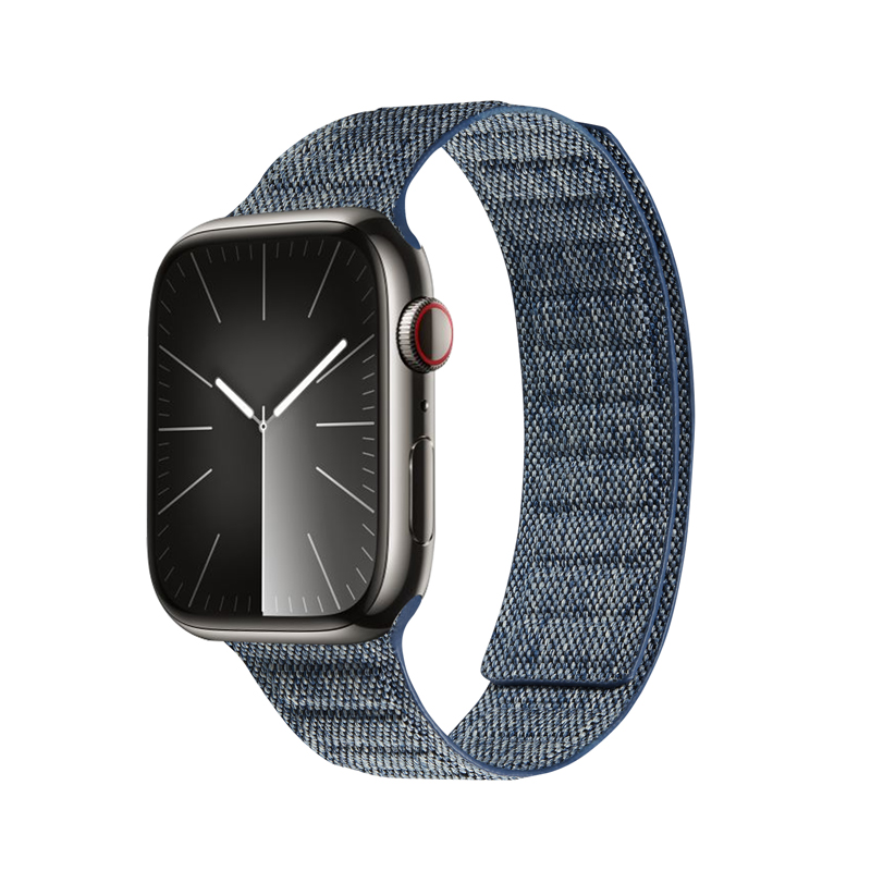 Crong Melange - Magnetic dirželis Apple Watch 44/45/46/49 mm (mėlynas melange)