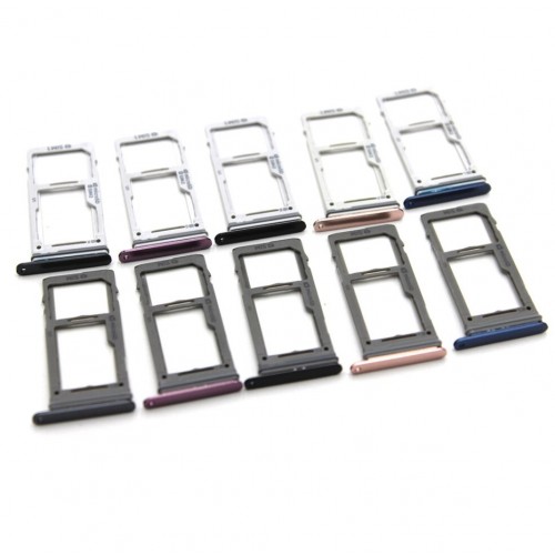 SIM stalčiukas skirtas Samsung G960 S9 / G965 S9+ SIM kortelės stalčiukas juodas