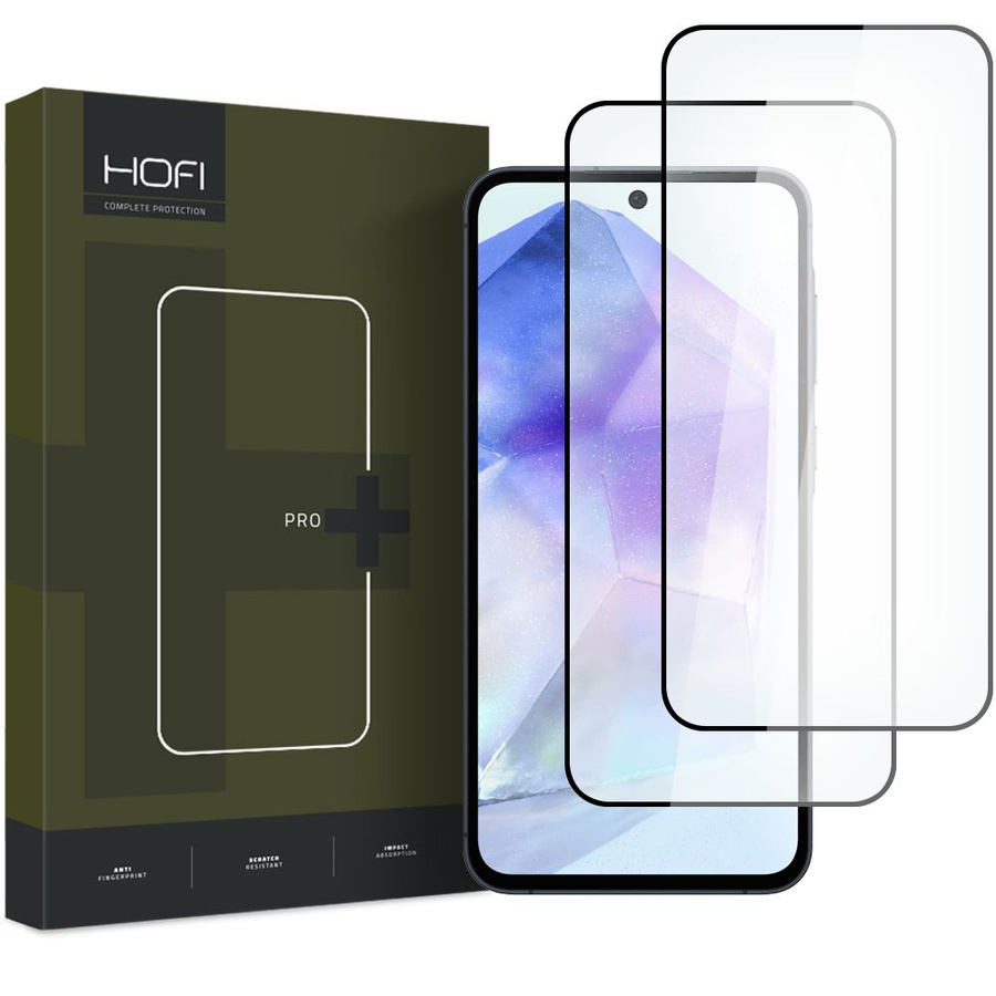 GRŪDINTAS STIKLAS HOFI GLASS PRO+ 2-PACK GALAXY A35 / A55 5G JUODAS