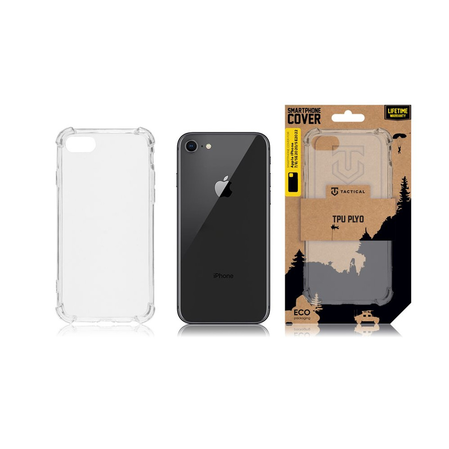 Tactical TPU Plyo Dėklas skirta Apple iPhone 7/8/SE2020/SE2022 Skaidrus