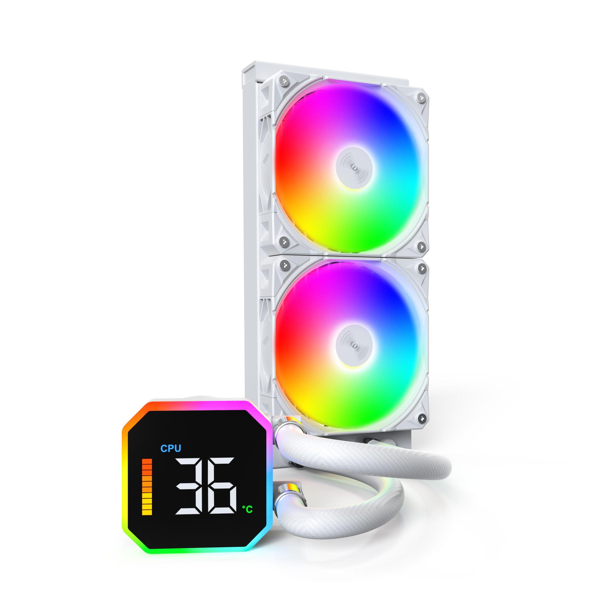 Procesoriaus aušintuvas Montech Hyperflow Digital 240 baltas