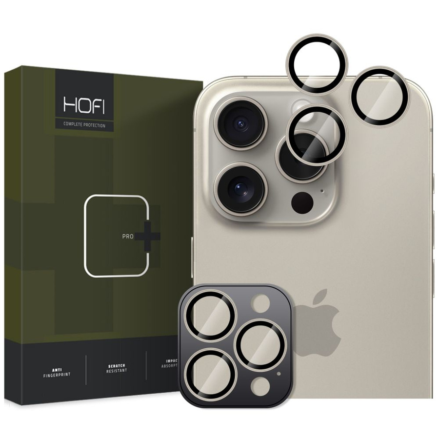 KAMEROS APSAUGA HOFI CAMRING PRO+ IPHONE 16 PRO / 16 PRO MAX NATURAL TITANIUM