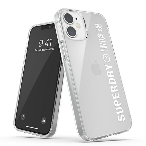 SuperDry Snap iPhone 12 mini Clear Case baltas 42593