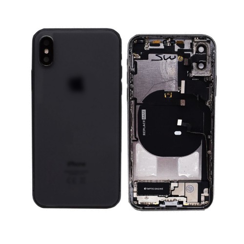 Galinis dangtelis skirtas iPhone X su visu korpusu / Black / OEM
