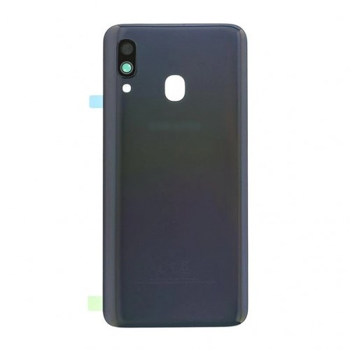 Galinis dangtelis skirtas Samsung A405 A40 2019 / Black / (su kameros stikliuku) HQ
