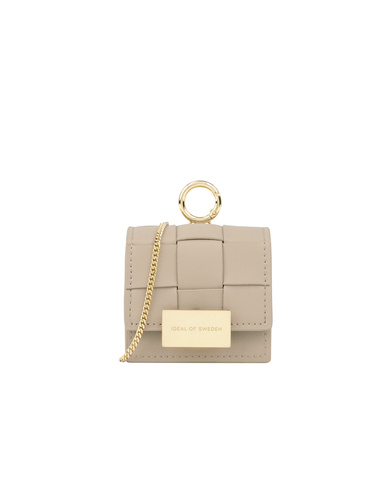 Ideal of Sweden Braided Mini AirPods krepšelis Light Camel