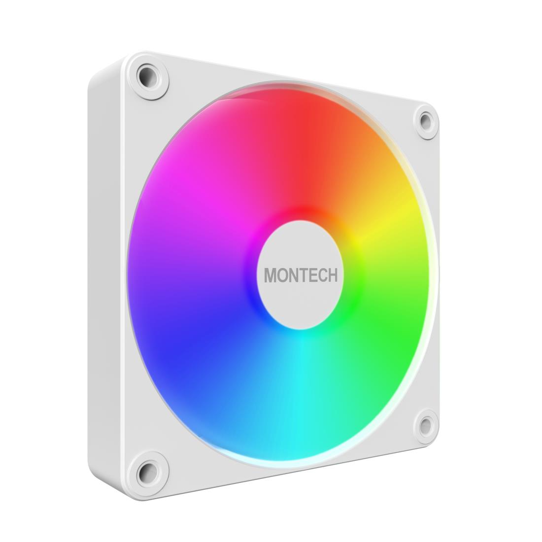 Montech korpuso ventiliatorius 120mm GF120 V2 ARGB PWM baltas