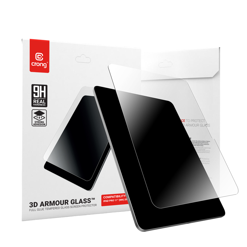 Crong 3D Armor Glass – Tempered Glass iPad Pro 11" M5 (2025) / iPad Pro 11" M4 (2024)