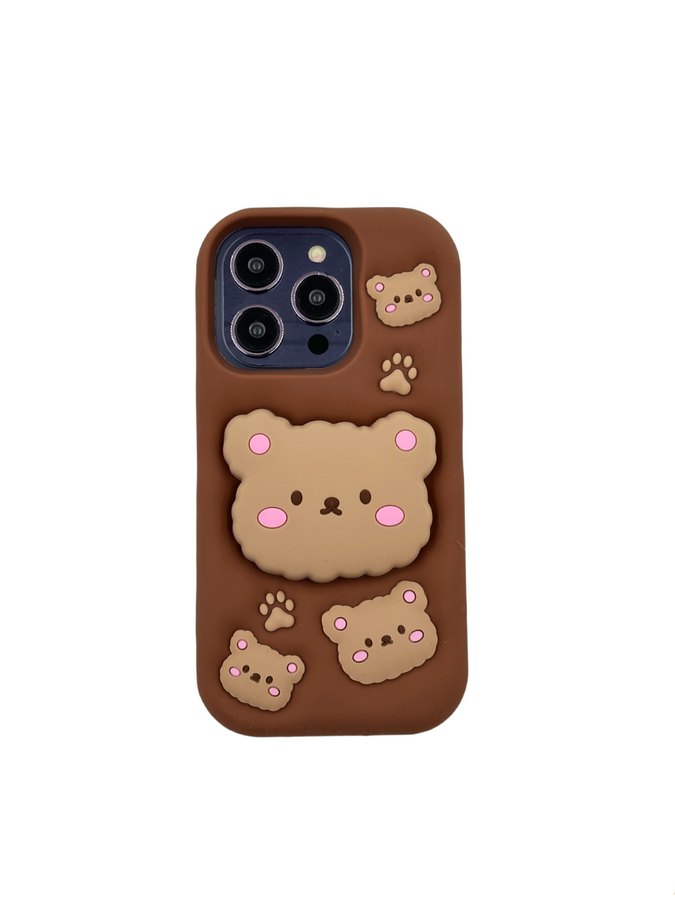 Dėklas 3D BEARS SU STOVU IPHONE 13 PRO