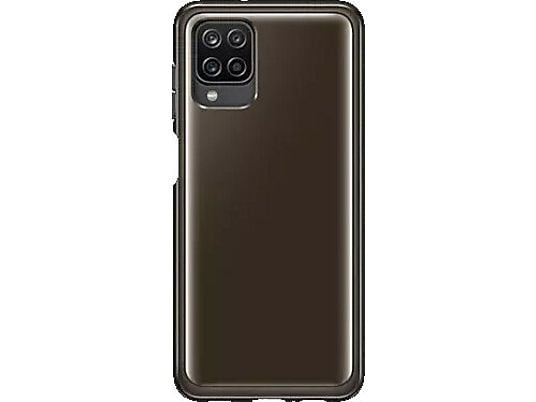 SAMSUNG minkštas skaidrus dėklas Samsung Galaxy A12 juodas
