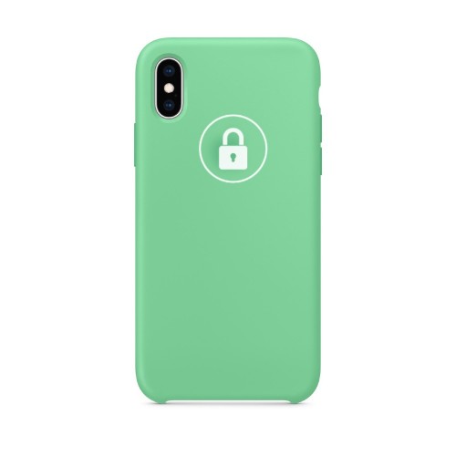 Dėklas "Silicone Case" skirtas iPhone X (XS) / Spearmint / su įpakavimu