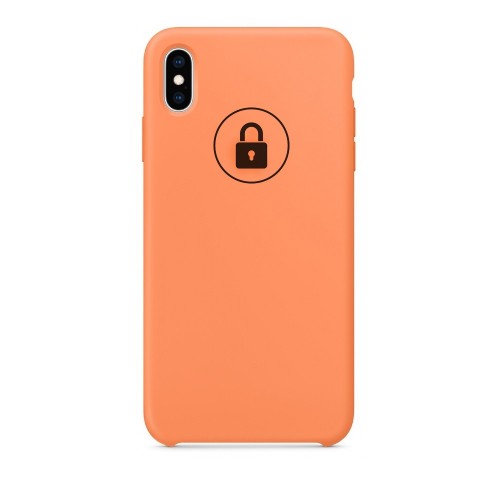 Dėklas "Silicone Case" skirtas iPhone X (XS) / Papaya / su įpakavimu