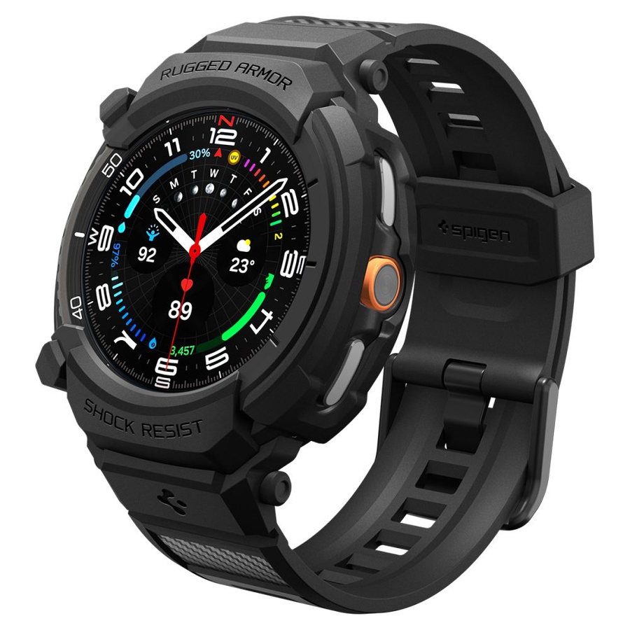 SPIGEN RUGGED ARMOR "PRO" SAMSUNG GALAXY WATCH 8 CLASSIC (46 MM) matinis juodas