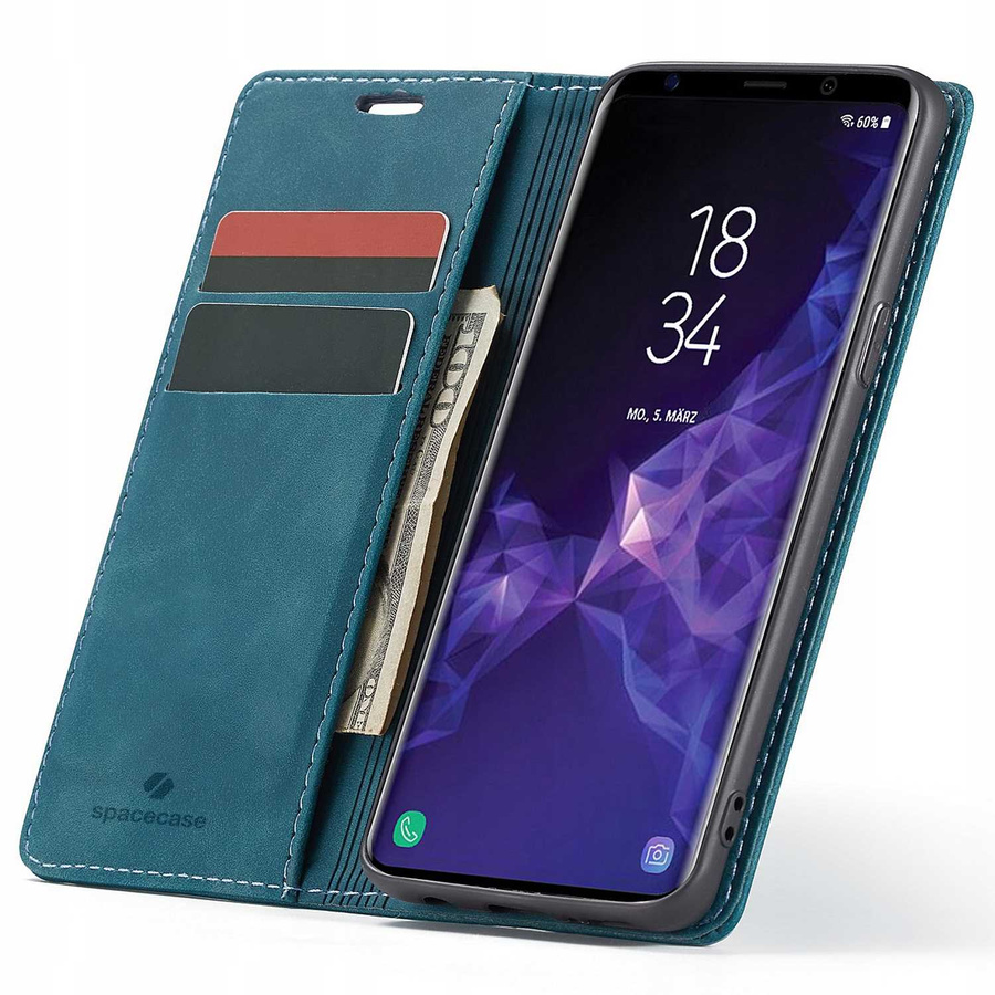 Spacecase piniginės dėklas Galaxy S9 mėlynas
