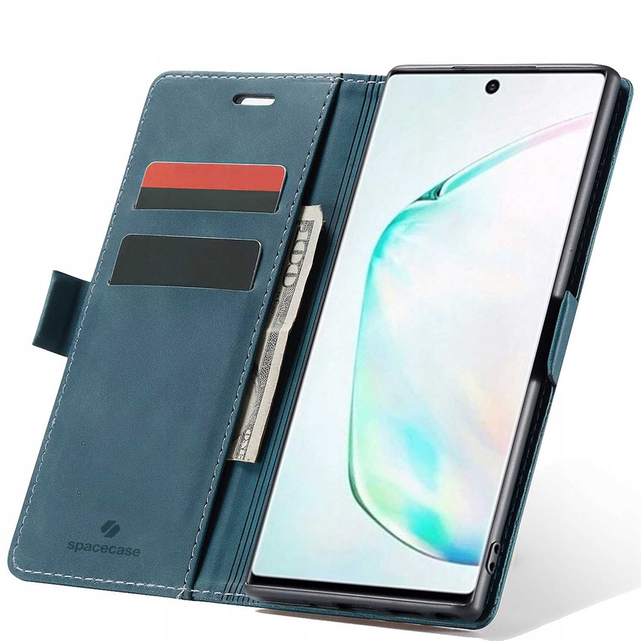 Spacecase piniginės dėklas Galaxy Note 10+ mėlynas