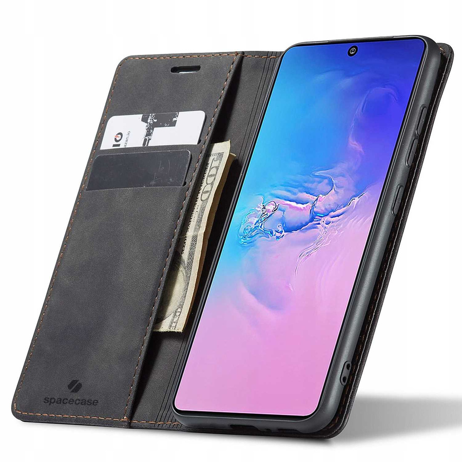 Spacecase piniginės dėklas Galaxy S10 Lite juodas