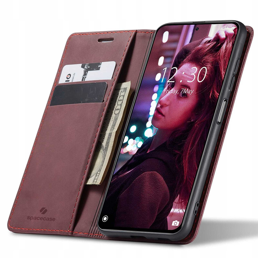 Spacecase piniginės dėklas Poco F3 / Mi 11i raudonas