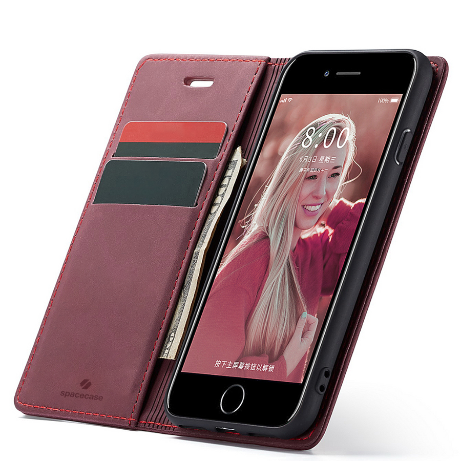 Spacecase piniginės dėklas iPhone 6/6s raudonas