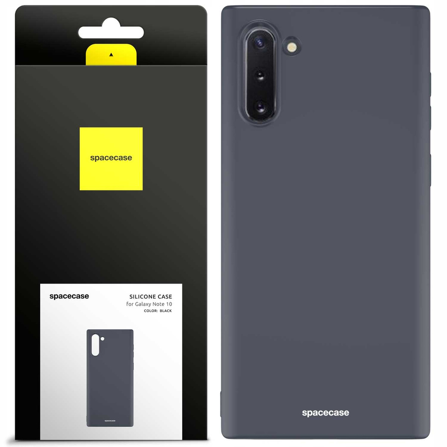 Spacecase Silikoninis dėklas Galaxy Note 10 juodas