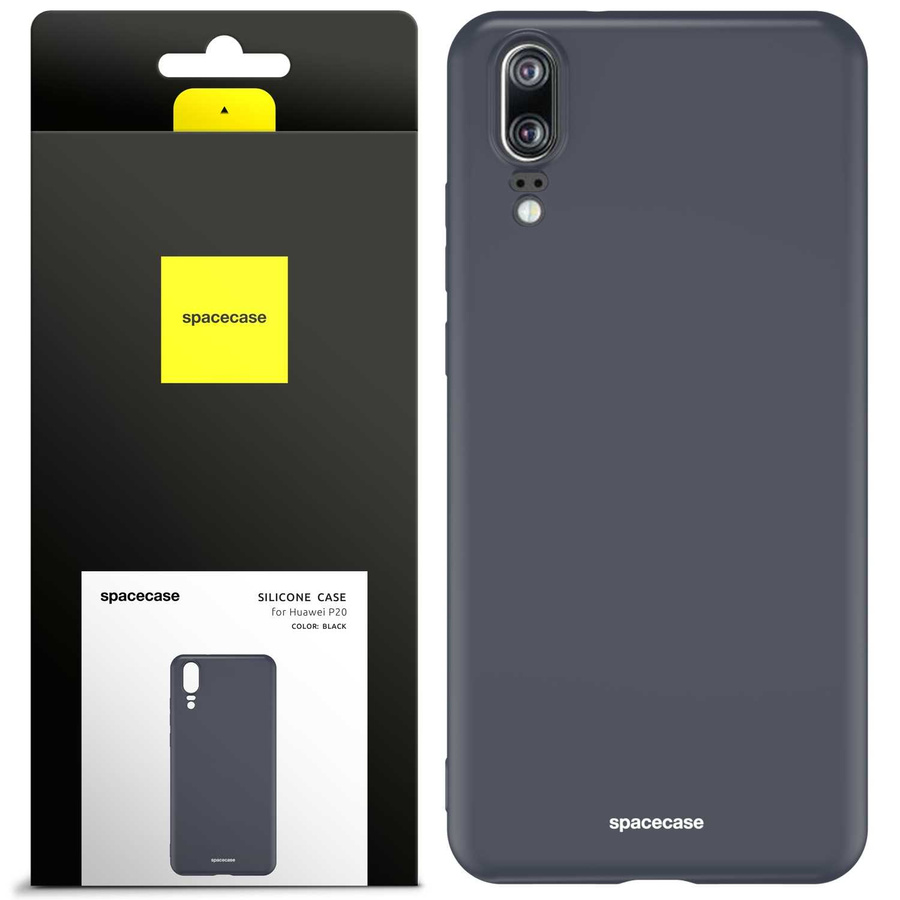 Spacecase silikoninis dėklas Huawei P20 juodas