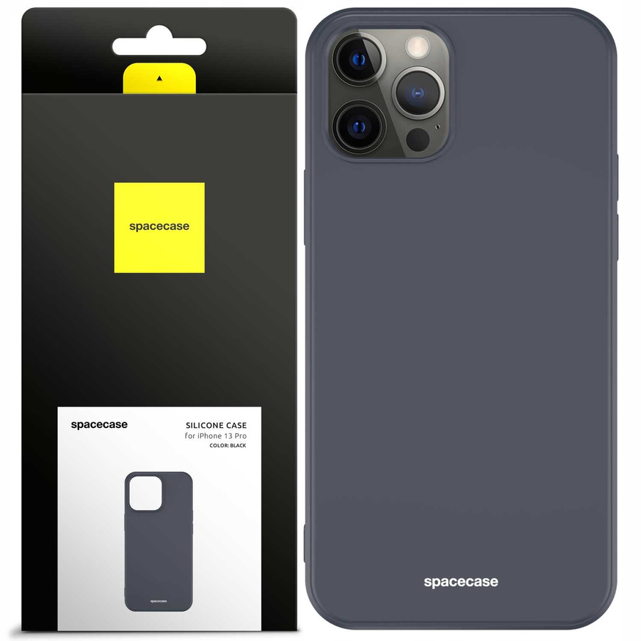 Spacecase silikoninis dėklas iPhone 13 Pro juodas