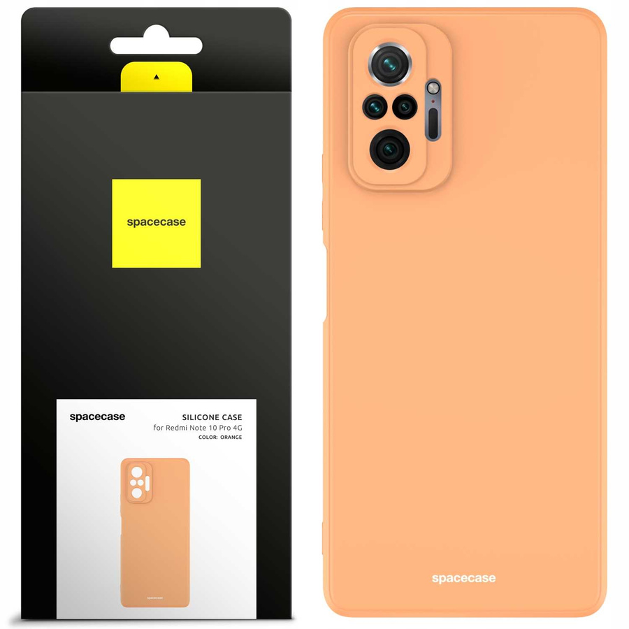 Spacecase silikoninis dėklas Redmi Note 10 Pro oranžinis