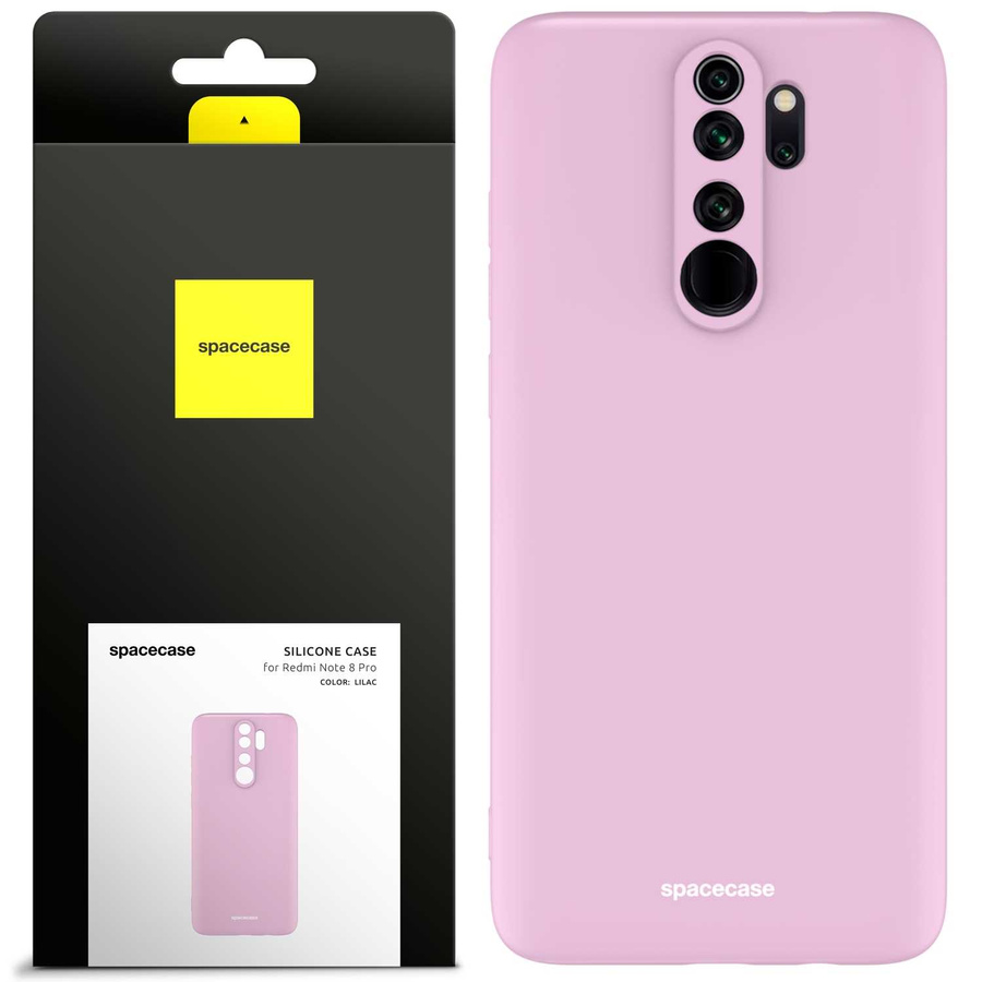 Spacecase silikoninis dėklas Redmi Note 8 Pro alyvinė