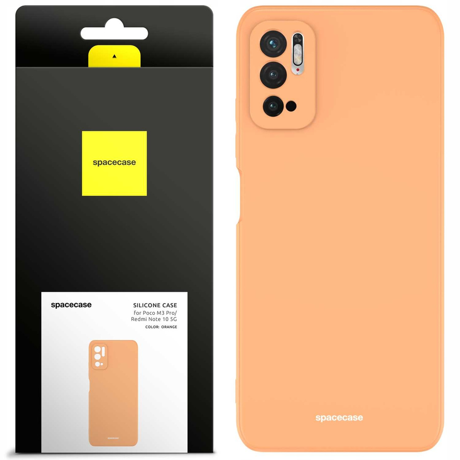 Spacecase silikoninis dėklas Poco M3 Pro/Note 10 5G oranžinis