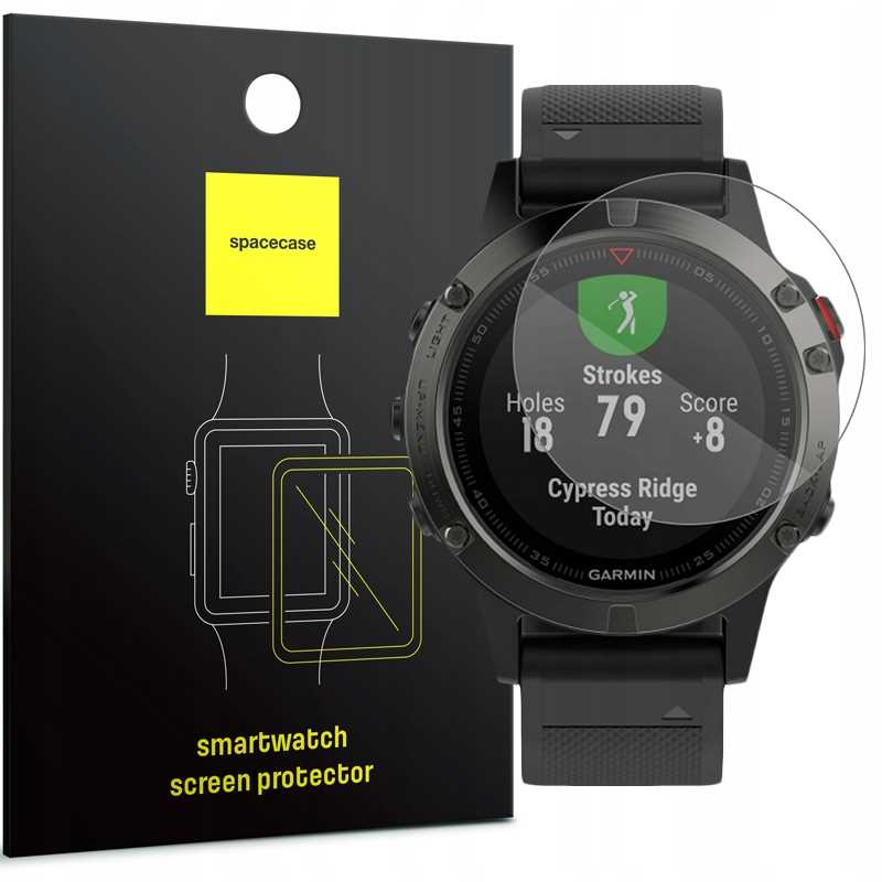 Spacecase Grūdintas stiklas SW Glass 2.5D Garmin Fenix 5