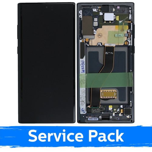 Ekranas skirtas Samsung N975 Note 10 Plus su rėmeliu / Aura Black / (Service Pack)