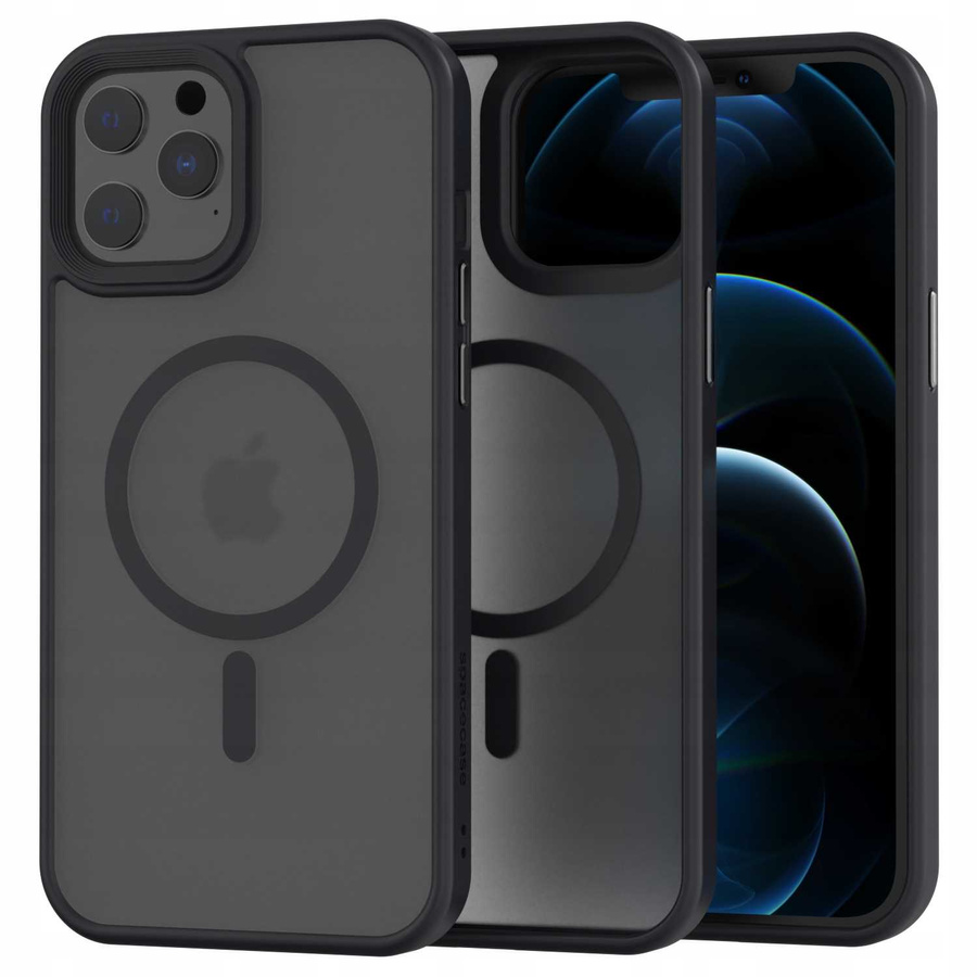 Spacecase Hibridinis magnetinis dėklas iPhone 12 Pro Max juodas