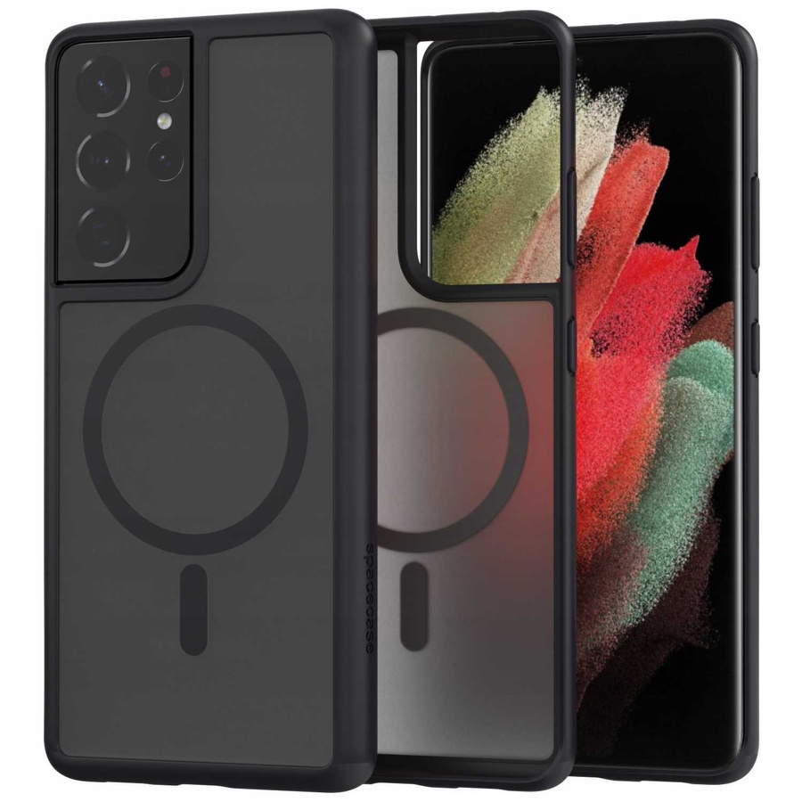 Spacecase Hibridinis magnetinis dėklas Galaxy S21 Ultra juodas