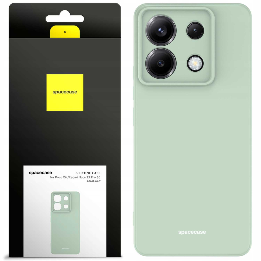 Spacecase Dėklas Silicone Case Poco X6 / RM Note 13 Pro 5G mėtinis