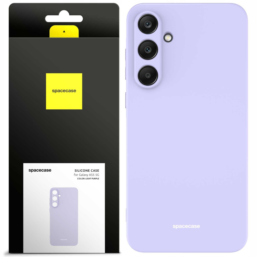 Spacecase Dėklas Silicone Case Galaxy A55 5G šviesiai violetinis