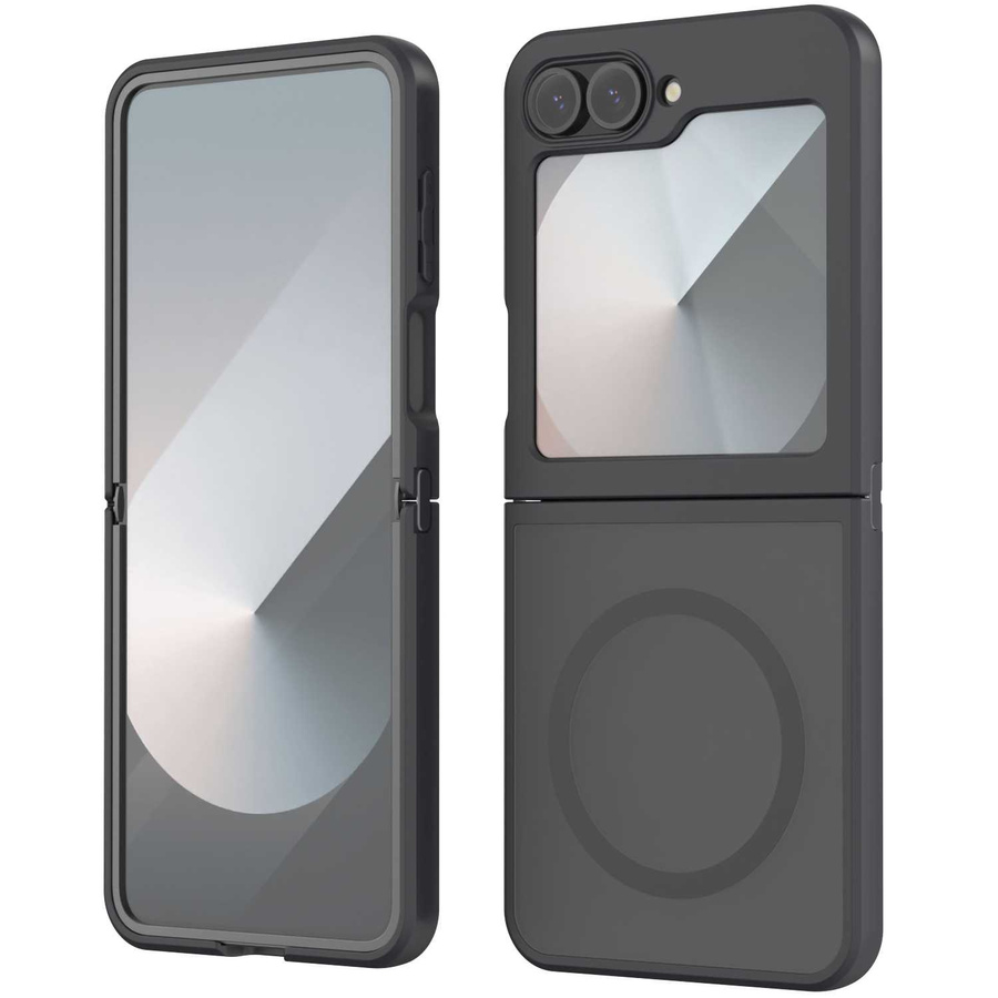 Spacecase Dėklas Hybrid Mag Galaxy Z Flip 6 juodas